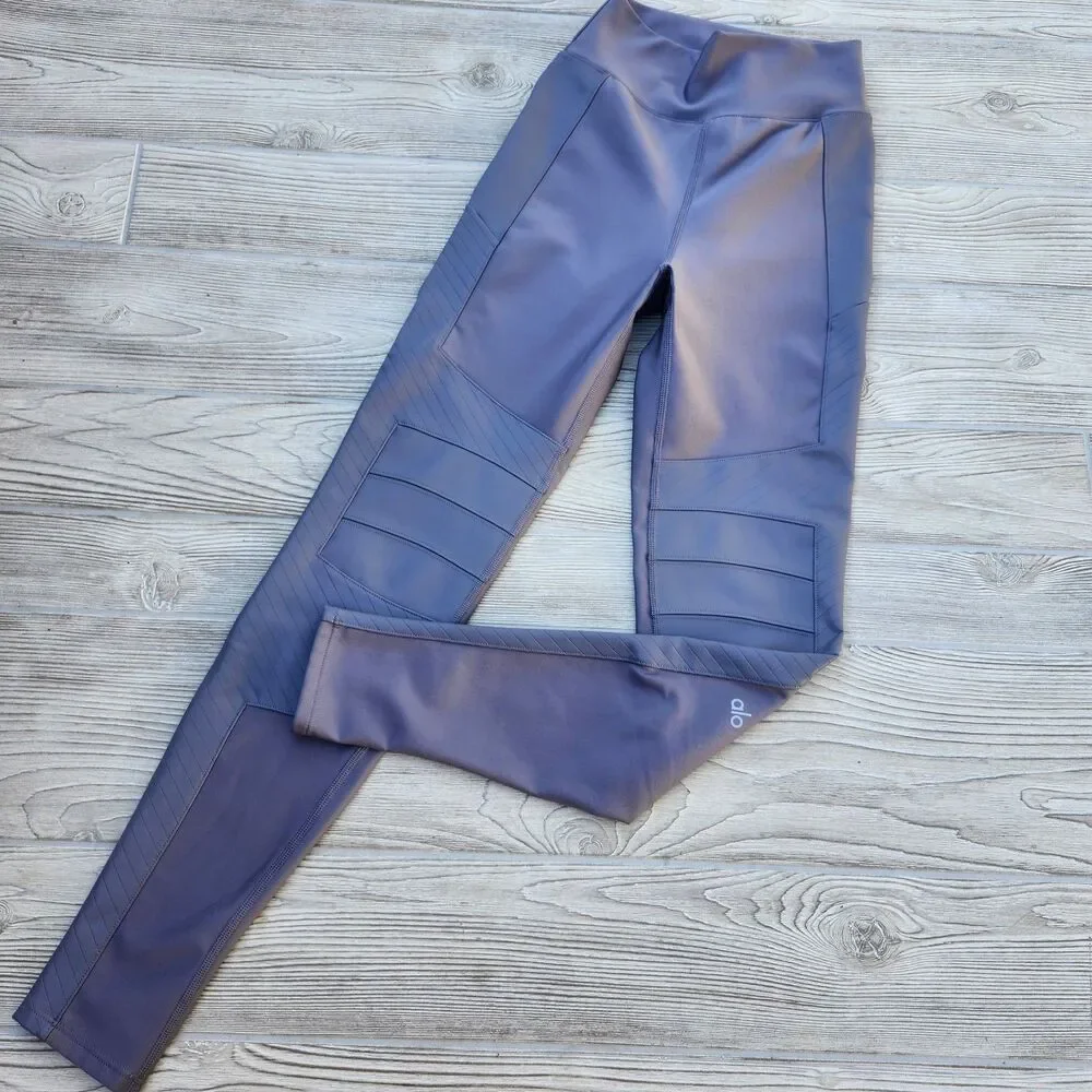 (S) Alo Winter Warm Airlift SuperMoto High-Waist Leggings